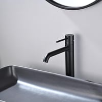 Detbom 360° Forgatható Mosdó Csaptelep Fekete, Kerámia Szeleppel, 20cm Kifolyó 9