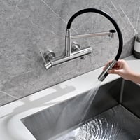 Detbom Fali Konyhai Csap 3/4" Rozsdamentes Acél 3 Sugaras Flexibilis Csővel 6
