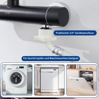 Detbom Fali Konyhai Csap 3/4" Rozsdamentes Acél Rugalmas Csővel 385mm 5