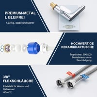 Detbom LED-es Mosdó Csaptelep Króm Egykaron Hidroelektromos Önműködő 6