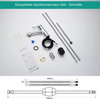 Detbom LED kijelzős mosdó csaptelep zuhanyfunkcióval, 2 sugaras konyhai csap, energiatakarékos egykari mixer 9