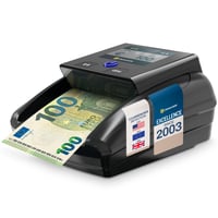 Detektor pravosti bankoviek Detectalia D7T+ pre meny EUR, GBP, USD, s 5 metódami overovania, farebným TFT displejom a certifikáciou ECB 1
