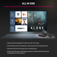 Deutsche Telekom MagentaTV One 2. generácie Android TV Box WiFi LAN 4K UHD HDR 150+ HD kanálov Netflix Disney+ Google Play Store 3