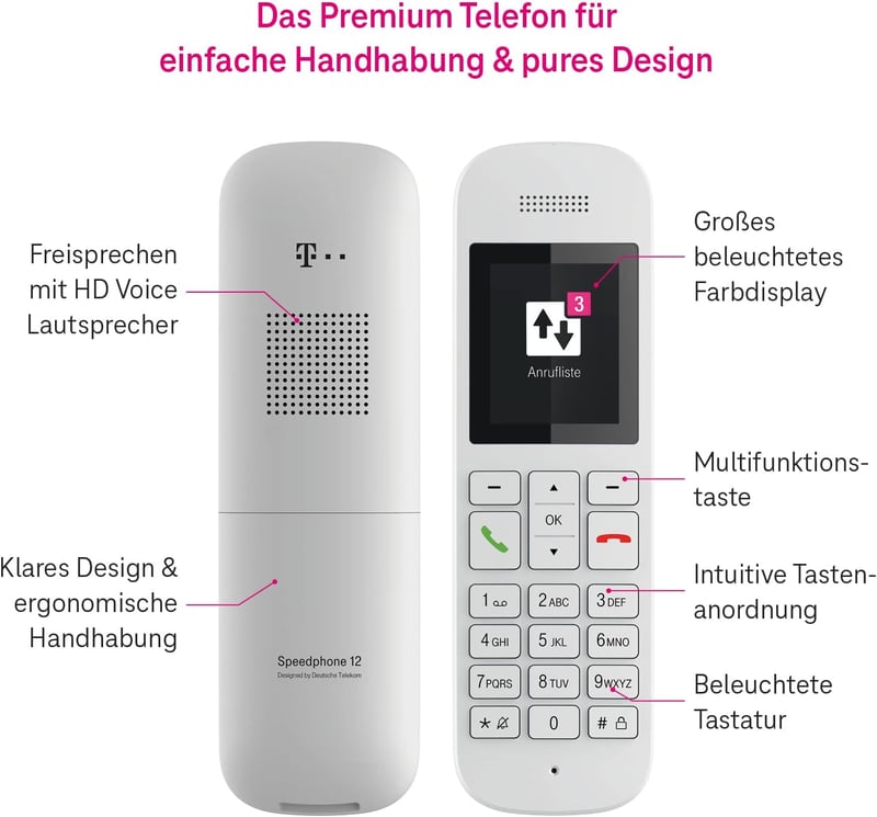 Deutsche Telekom Speedphone 12 IP telefon fehér vezeték nélküli