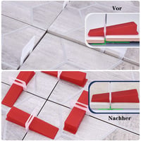 Sistem de nivelare gresie Deuvuo 1 mm, set de 401 piese, 300 clipsuri, 100 pene și clește, unealtă pentru montarea plăcilor ceramice 3