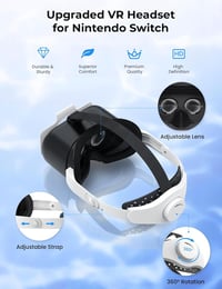 DEVASO VR Szemüveg Nintendo Switch/OLED Konzolhoz - Állítható HD Lencsékkel, 3D Virtuális Valóság Headset Játék Kiegészítő, VR Labo Szemüveg 2