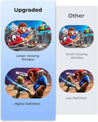 DEVASO VR Szemüveg Nintendo Switch/OLED Konzolhoz - Állítható HD Lencsékkel, 3D Virtuális Valóság Headset Játék Kiegészítő, VR Labo Szemüveg 4