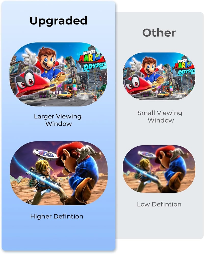DEVASO VR Szemüveg Nintendo Switch/OLED Konzolhoz - Állítható HD Lencsékkel, 3D Virtuális Valóság Headset Játék Kiegészítő, VR Labo Szemüveg