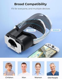 DEVASO VR Szemüveg Nintendo Switch/OLED Konzolhoz - Állítható HD Lencsékkel, 3D Virtuális Valóság Headset Játék Kiegészítő, VR Labo Szemüveg 3