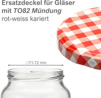 Devitre 20 db Csavaros Tetőfedél TO82 82 mm Piros/Fehér Üvegekhez 4