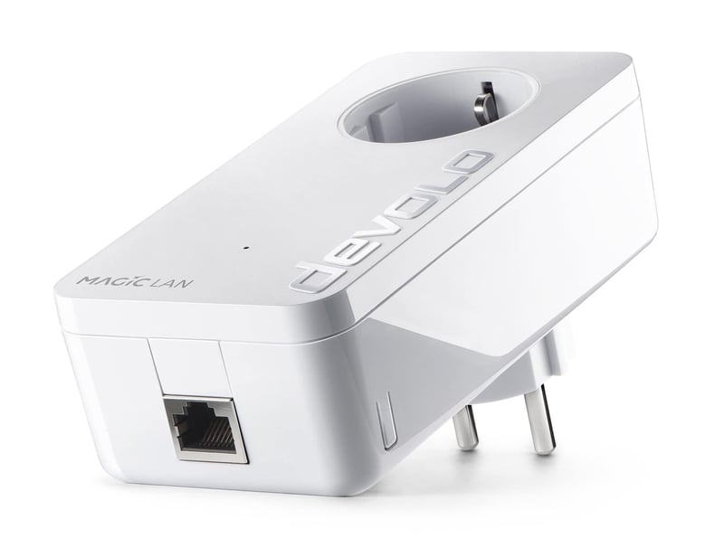 Powerline rozširujúci adaptér Devolo Magic 1 LAN, 1200 Mbit/s, 1x gigabitový LAN port, home office, dLAN 2.0, biely
