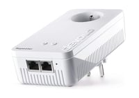 Devolo Repeater WiFi+ 5 (ac) WiFi zosilňovač so zabudovanou zásuvkou, Dual Band, 1200 Mb/s, 2 ethernetové porty, režim prístupového bodu, francúzska zástrčka 1