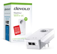 Devolo Repeater WiFi+ 5 (ac) WiFi zosilňovač so zabudovanou zásuvkou, Dual Band, 1200 Mb/s, 2 ethernetové porty, režim prístupového bodu, francúzska zástrčka 4