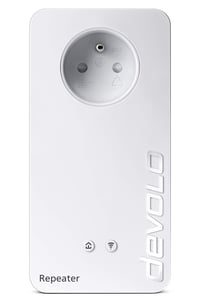 Devolo Repeater WiFi+ 5 (ac) WiFi zosilňovač so zabudovanou zásuvkou, Dual Band, 1200 Mb/s, 2 ethernetové porty, režim prístupového bodu, francúzska zástrčka 2