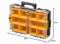 DEWALT ToughSystem 2.0 DS100 DWST83394-1 Organizator – 10 uklonjivih pretinaca, nosivost 20 kg, IP65, metalne šarke i kopče 7