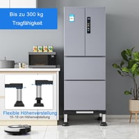 DEWEL 4 db hűtőláb állvány, állítható szívócsapos talp, 12-15 cm magasság, 300 kg terhelhetőség - Breite:30-60cm/Höhe 12cm-15cm 7