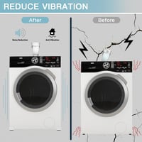 DEWEL 4 db Mosógép Láb Fehér Bútor Emelő Párnák 4 cm Hűtőhöz Ágyhoz - 4cm hoch, White 3