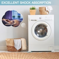 DEWEL 4 db Mosógép Láb Fehér Bútor Emelő Párnák 4 cm Hűtőhöz Ágyhoz - 4cm hoch, White 5
