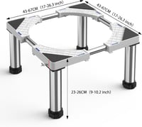 DEWEL Állítható Hűtőgép Alap 23-26 cm Magasság Mosogatógép Fagyasztó Konyhai Bútor Talp 45-67 cm - White(23-26cm) 2