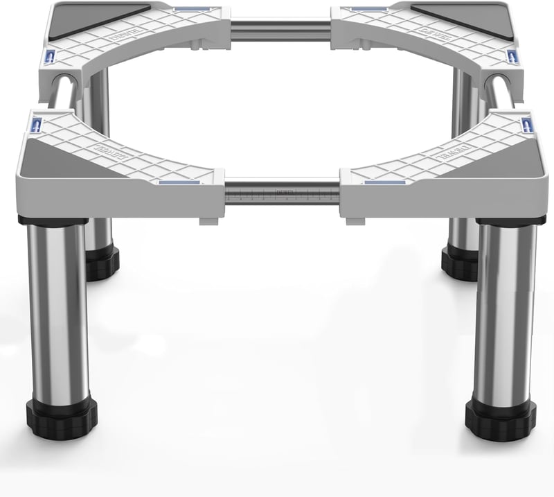 DEWEL Állítható Hűtőgép Alap 23-26 cm Magasság Mosogatógép Fagyasztó Konyhai Bútor Talp 45-67 cm - White(23-26cm)