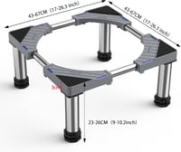 DEWEL Állítható Hűtőgép Alap 23-26 cm Magasság Mosogatógép Fagyasztó Szekrény Szürke - Grey (23-26 cm) 2