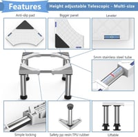 DEWEL Állítható Hűtőgép Alap 23-26 cm Magasság Mosogatógép Fagyasztó Konyhai Bútor Talp 45-67 cm - White(23-26cm) 3