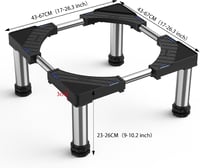 DEWEL Állítható Hűtőgép Alap 23-26 cm Magasság Mosogatógép Fagyasztó Konyhai Szekrény Fekete - Black(23-26cm) 2