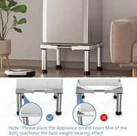 DEWEL Állítható Hűtőgép Alap 23-26 cm Magasság Mosogatógép Fagyasztó Konyhai Bútor Talp 45-67 cm - White(23-26cm) 5
