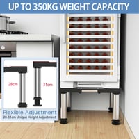 DEWEL Állítható Hűtőgép Alap 28-31 cm Magasság Mosogatógép Fagyasztó Konyhai Szekrény Fekete - Black(28-31cm) 7