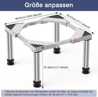 DEWEL Állítható Magasító Keret Hűtőhöz Fagyasztóhoz 33-36 cm Fehér 2