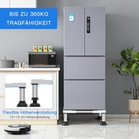 DEWEL Állítható Mosógép Alap 300 kg Terhelhetőség Fehér - white (height 20-23cm) 4