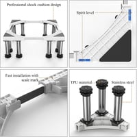 DEWEL Állítható Mosógép Alap, Pedesztál Mosógéphez, Szárítógéphez, Hűtőhöz - 12 Lábas Stabil Talp 43-63cm 7