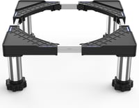 DEWEL Mosógép és szárítógép állvány állítható alátét 44,5-67 cm szélesség 18-22 cm magasság 350 kg teherbírás Fekete 1