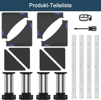 DEWEL Mosógép és szárítógép állvány állítható alátét 44,5-67 cm szélesség 18-22 cm magasság 350 kg teherbírás Fekete 2