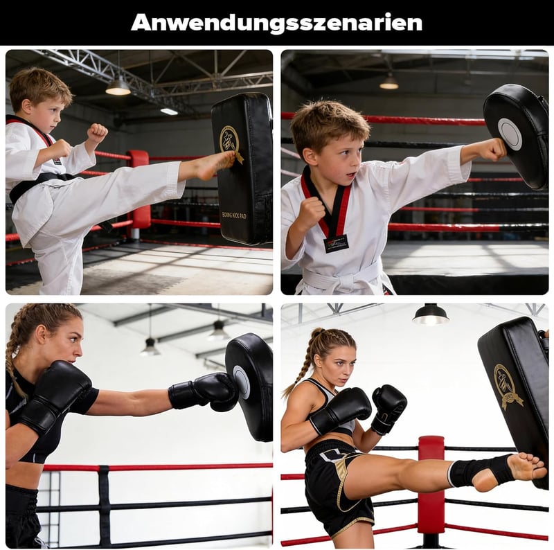 DEWEL PU bőr ütőpárnák szett - 2 párnák + kesztyű kickboxinghoz
