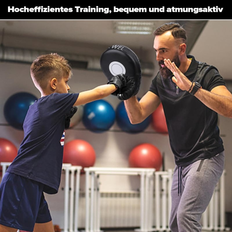DEWEL PU bőr ütőpárnák szett - 2 párnák + kesztyű kickboxinghoz