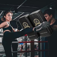 DEWEL PU bőr ütőpárnák szett - 2 párnák + kesztyű kickboxinghoz 7