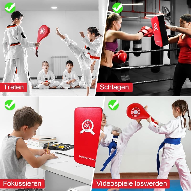 DEWEL PU bőr ütőpárnák szett - 2 párnával és kézpárnákkal