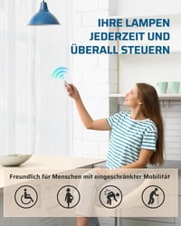 DEWENWILS Vezeték Nélküli Fali Kapcsoló 230V, 30m Hatótáv, Lámpa Vezérléshez, Telepítés Nélkül 3