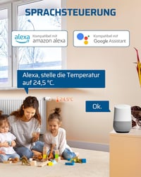 DEWENWILS Zigbee okos termosztát radiátorhoz, programozható fűtésszabályozás, Alexa és Google Home kompatibilis 3