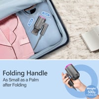 Uscător de păr ionic DEWILY pentru călătorii, pliabil, profesional, cu design compact 2