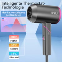 Uscător de păr ionic DEWILY pentru călătorii, pliabil, profesional, cu design compact 5