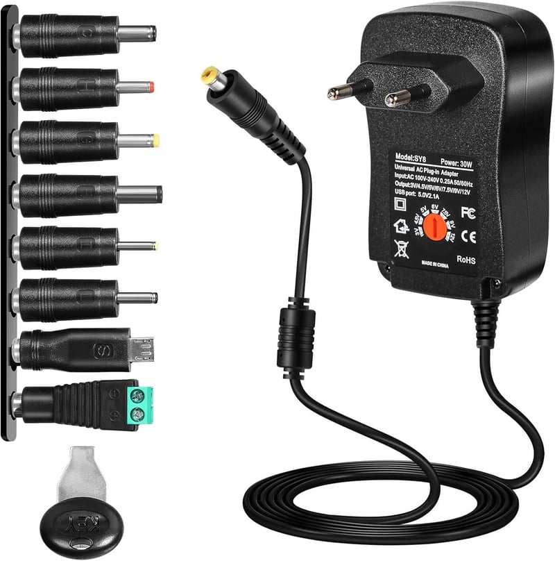 DEWIN 30W Univerzális Tápegység AC/DC 3-12V Többfeszültségű Adapter