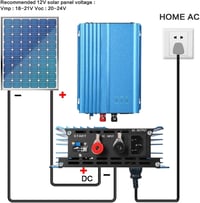 DEWIN 500W Grid Tie Inverter MPPT napelem rendszer 12V-230V átalakító 5