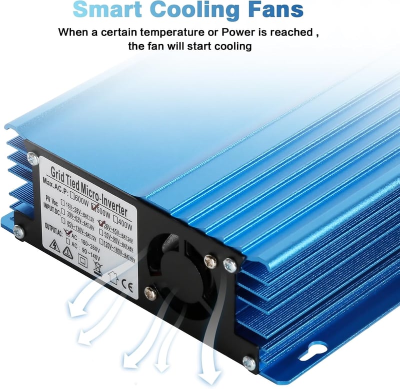 DEWIN 500W Grid Tie Inverter MPPT napelem rendszer 12V-230V átalakító