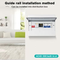 DEWIN Áramfogyasztásmérő Sínre Szerelhető LCD Kijelzős Egyfázisú Energiamérő 6in1 Áram Feszültség Teljesítmény kWh Mérő AC 40-300V 5