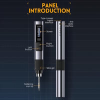 DEWIN HS-02A Intelligens Forrasztópáka Készlet, 100-450°C Hőmérséklet Szabályozás, 100W PD 3