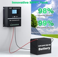 DEWIN MPPT Napelemes Töltésvezérlő 100A 12V-48V Ólom/Lítium Akkumulátor 4