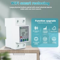 DEWIN Okos Villamosenergia Mérő DIN Sínre WiFi Tuya Intelligens Áram Feszültség Monitorozó Fogyasztásmérő Újraindítás Védelem 5