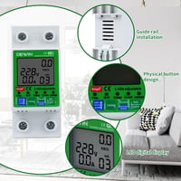 DEWIN Okos Villanyóra Mérő DIN Sínre WiFi Kapcsolattal 63A AC 80-300V Túlfeszültség és Alulfeszültség Védelem 2P Energiamérő 2